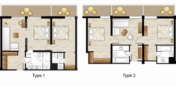 Superior Family Apartment Inland View (55 m2)