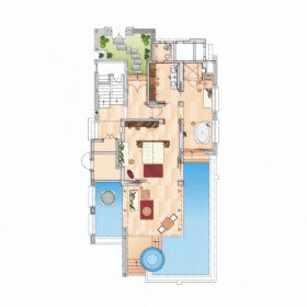 Beachfront Luxury Pool Suite with Jet Pool & Hammam (180 m²)