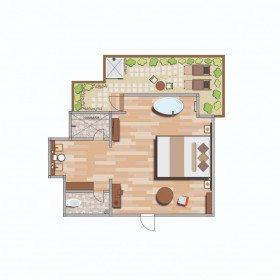 Orchid Wellness Sanctuary with Garden & Hammam (75 m²)