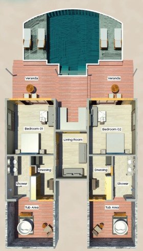 Two Bedroom Beach Pool Villa