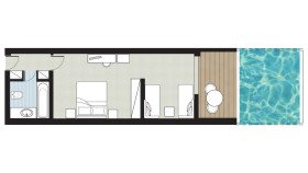 Swim-Up Family Guestroom