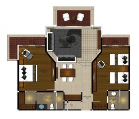 Two-bedroom Island Suite