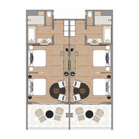 2-Bedroom Deluxe Family Appartment Ground Floor