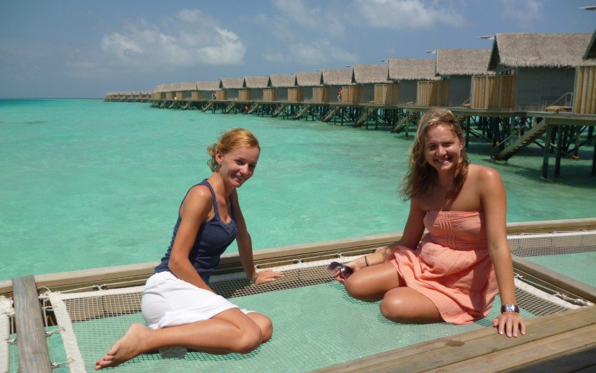 Foto z cesty na Maledivy, 2015 - K. Borutová a V. Mračnová